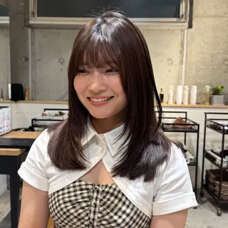 ミディアム 谷本虎太郎 レイヤー🌈ボブのヘアスタイル