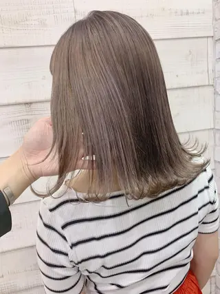 ミディアム カラー 【渋谷で人気】艶髪× 髪質改善/ツヤカラーのヘアスタイル