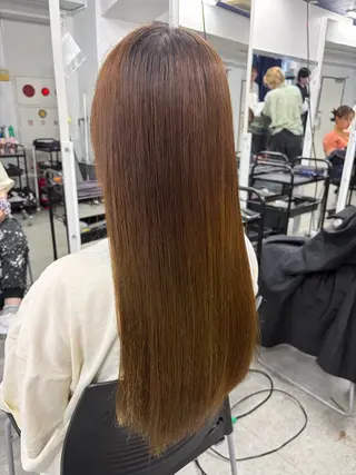 ロング カラー 🍩似合わせボブ ×チョコブラウン🍩のヘアスタイル