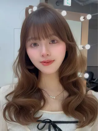 ミディアム カラー ヘアアレンジ 【博多髪質改善】 吉村 清志のヘアスタイル