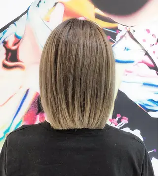 ミディアム パーマ 趙 英来のヘアスタイル