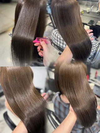 ロング カラー パーマ ヘアアレンジ 透明感カラー✂︎ YUKAのヘアスタイル