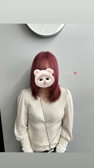 カラー 村上 梨緒のヘアスタイル