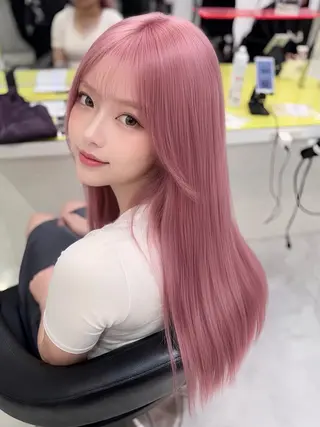 セミロング カラー 🫧モテる💗ダメー ジレスハイトーン🫧のヘアスタイル