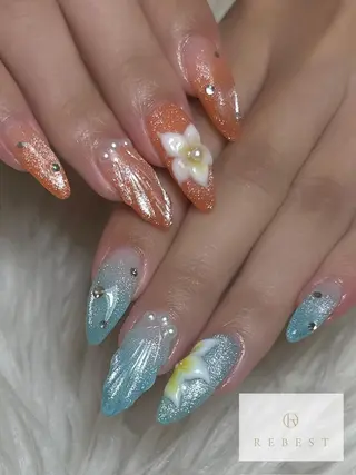 ネイル ❤️💛REBEST 京橋店のネイルデザイン