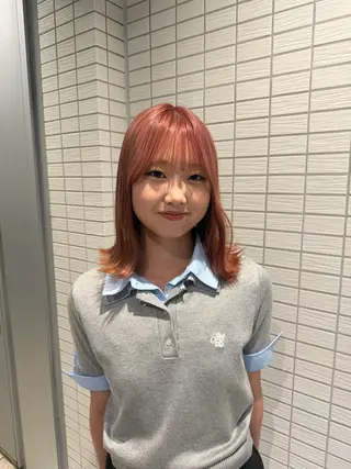 ショート カラー 【暖色カラー＋色持ち 重視】💟まなみのヘアスタイル