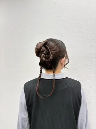 ロング ヘアアレンジ YUMEYAKATA 五条店のヘアスタイル