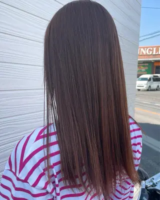 ロング カラー パーマ ビヨウシツトリコ よねたにみなのヘアスタイル