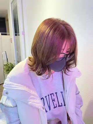 ミディアム カラー YUI/ ブリーチカラー🌷のヘアスタイル
