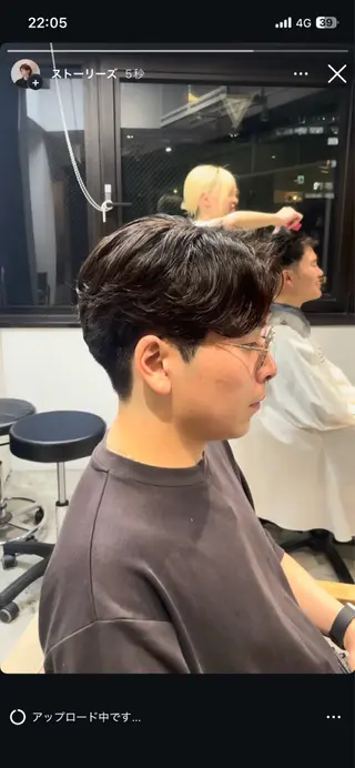ショート パーマ メンズパーマ梅田 ・川副史晶のヘアスタイル