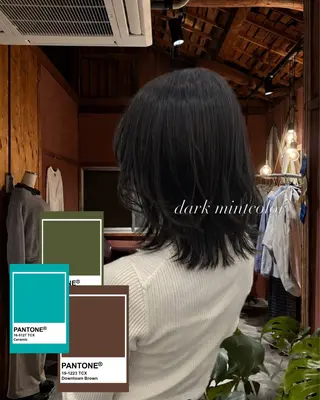 ミディアム ミントカラー🌱上村 瑞紀のヘアスタイル