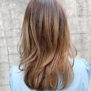 セミロング カラー 中川 竜誠のヘアスタイル