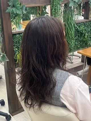 ロング パーマ 石川 尚斗のヘアスタイル