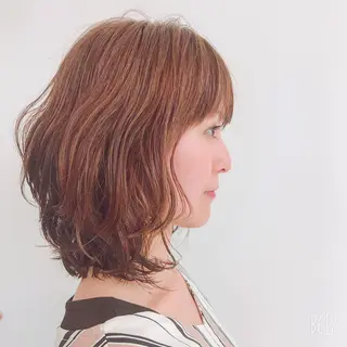 ミディアム パーマ HBLディプロマ所有 AZUSAのヘアスタイル