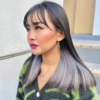 セミロング カラー もにか🌞原宿/渋谷 🌝ブリーチカラーのヘアスタイル