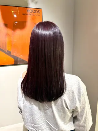 ロング 安藤 里奈のヘアスタイル