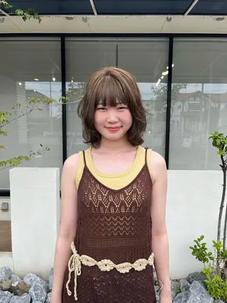 ミディアム ♡田口 結彩♡のヘアスタイル