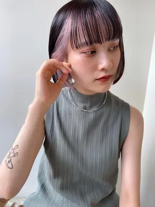 ショート カラー パーマ ヘアアレンジ くびれレイヤー/艶 カラー　MADOKAのヘアスタイル