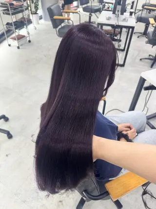 ロング カラー 赤み無し柔らかカラー 【梅田】madokaのヘアスタイル