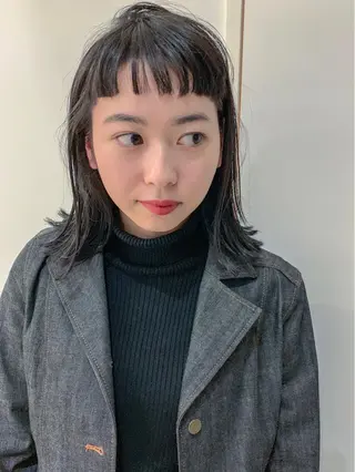 ミディアム 💜ショート💜 ウルフ、ボブ二色亜美のヘアスタイル