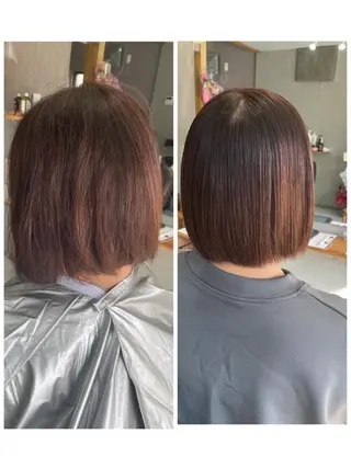 セミロング 阪本 亜由美のヘアスタイル