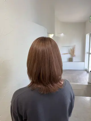 ミディアム カラー Hikari／暖色／ ブラウンカラー🤍のヘアスタイル