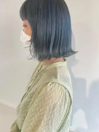 ミディアム カラー Okamura Chisatoのヘアスタイル