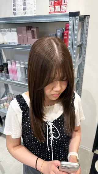 カラー 大角 心愛のヘアスタイル