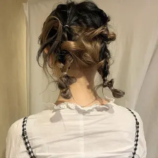 ミディアム カラー ヘアアレンジ 本間 結衣のヘアスタイル