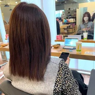 ミディアム パーマ 外間 智恵のヘアスタイル