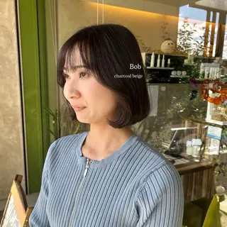 ミディアム レイヤー/透明感艶 カラー丸山ななほのヘアスタイル