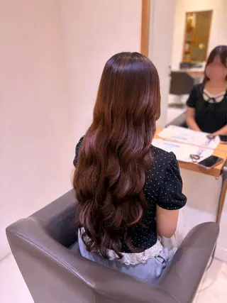 ロング 💎ツヤ髪ストレート カラー💎かのんのヘアスタイル