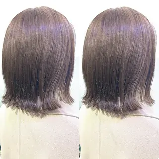 ミディアム 切っぱなし💇‍♀️ イヤリング🎨龍之介のヘアスタイル
