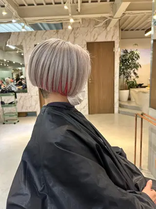ショート ハイトーン×似合わせ 🌱中川慎之介のヘアスタイル