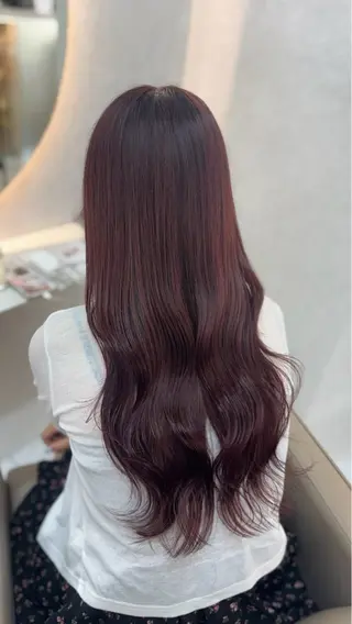 ロング カラー ゆうな🍒/熊谷/ ワンカラーのヘアスタイル