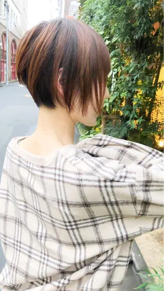 ショート カラー すきバサミを使わない カット✂️✨郡司泰之のヘアスタイル