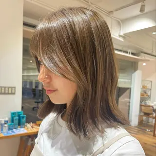 ミディアム カラー リナ✮レイヤーカット モデル様✮募集中のヘアスタイル