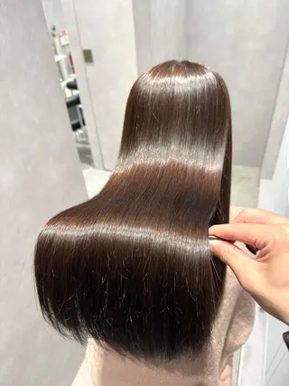 ロング カラー パーマ ヘアアレンジ 縮毛矯正/髪質改善/ ブリーチ毛/木元渓太のヘアスタイル