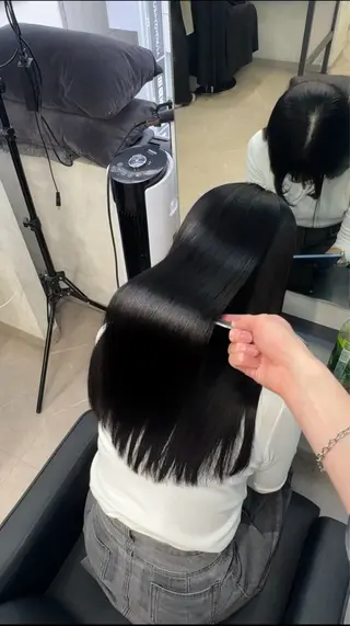ロング カラー ヘアアレンジ 新宿 /髪質改善/ レイヤー/ヒュウガのヘアスタイル