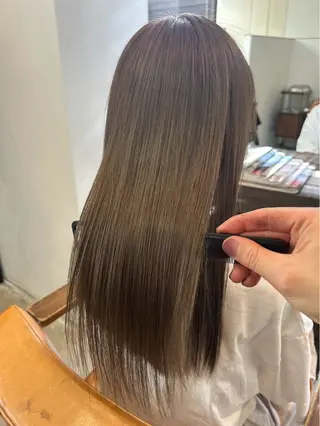 セミロング カラー COLOR LABO かすみのヘアスタイル