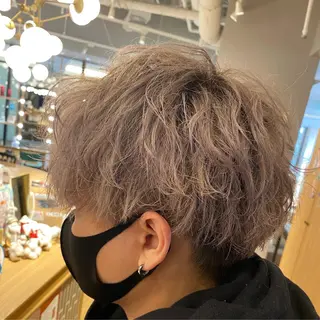 ショート カラー メンズ 梅田茶屋町メンズ 専門美容師 山元一平のヘアスタイル