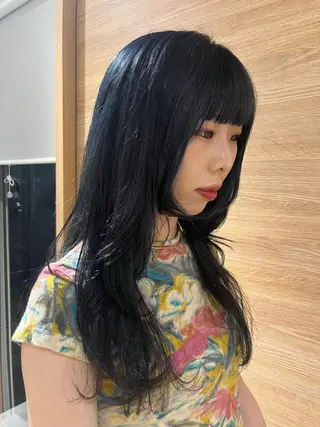 カラー ヘアアレンジ 透明感ケアカラー/ レイヤー/ryokaのヘアスタイル