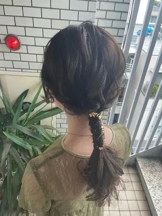 セミロング ヘアアレンジ キッズ ヘアメイク10年から 美容師💄Anriのヘアスタイル