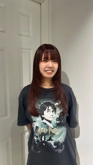 ロング himari💜 酸性ストレートのヘアスタイル