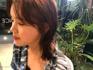ミディアム デザイン特化ブリーチ 堀江美容室/ぱぴのヘアスタイル