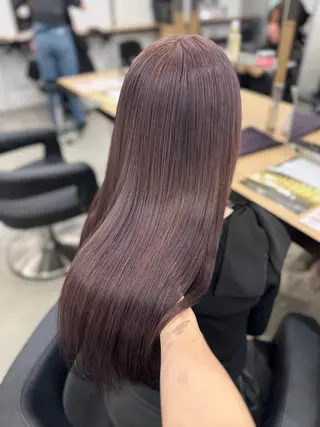 セミロング カラー ヘアアレンジ 🤍淡色ピンク&ラベ ンダーYUKI🤍のヘアスタイル
