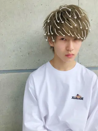 ショート カラー ヘアアレンジ メンズ 【公式】メンズ専門 🔥BLUCK渋谷店のヘアスタイル