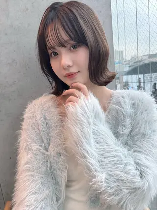 ショート カラー 縮毛矯正×艶髪カラー 髪質改善/三ツ木のヘアスタイル