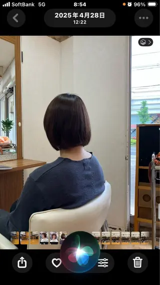 ショート 高畑駅×縮毛矯正 縮毛矯正×湯浅貴子のヘアスタイル