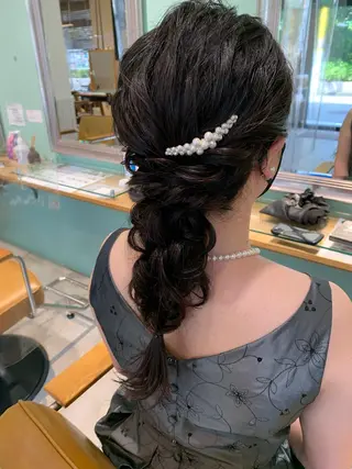 セミロング ヘアアレンジ 💖クボ モモ💖のヘアスタイル